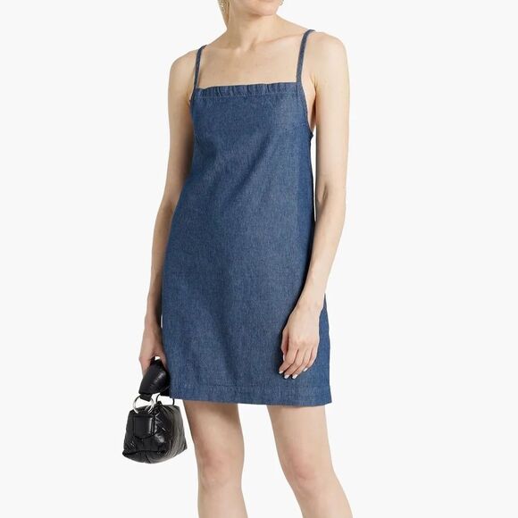 NWT RAG & BONE Tie-back denim mini dress - size Small - Picture 1 of 7